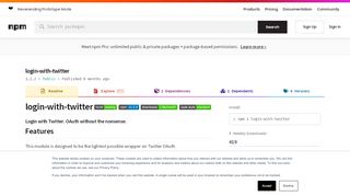 
                            10. login-with-twitter - npm