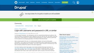 
                            8. Login with username and password in URL or similar | Drupal.org