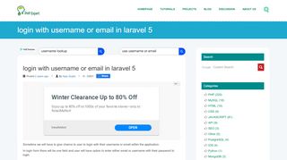 
                            13. login with username or email in laravel 5 - PHP Expert