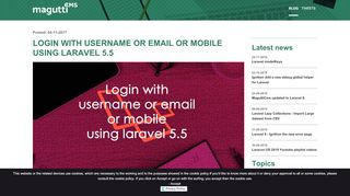 
                            12. Login with username or email or mobile using laravel 5.5 - MaguttiCms