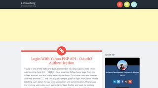 
                            5. Login With Yahoo PHP API - OAuth2 Authentication ~ i-visionblog
