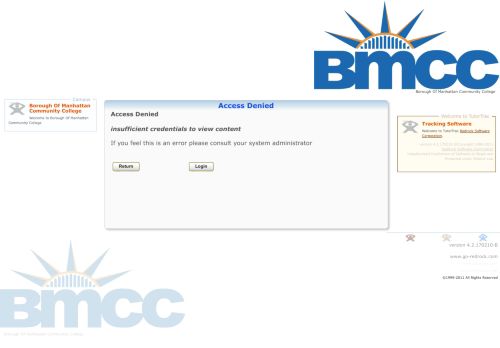 
                            12. Login with your BMCC account - Redrock Software Corporation