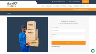 
                            1. Login with Your Customer ID | Tigmoo Shop N Ship
