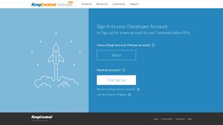 
                            1. login with your existing account - RingCentral Developer Platform