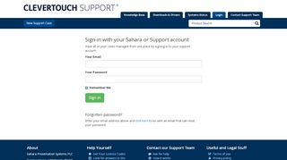 
                            2. Login with your Sahara account | CleverSupport