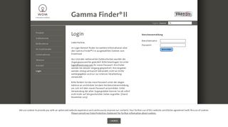 
                            5. Login : W.O.M. WORLD OF MEDICINE GmbH - Gamma Finder