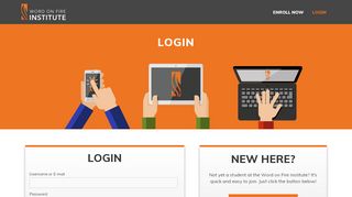 
                            5. Login - Word on Fire Institute
