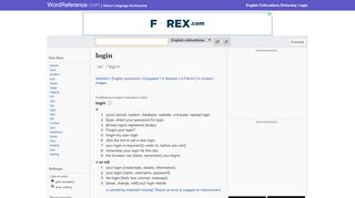 
                            11. login - WordReference.com Dictionary of English