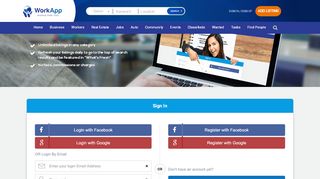 
                            11. Login - WorkApp – Buy, Sell and Rent anything - Post Free Classifieds ...