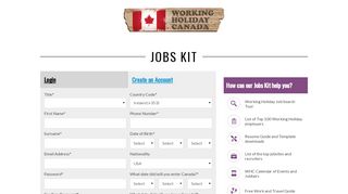 
                            8. Login » WorkingHolidayinCanada.com - Working Holiday Canada