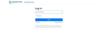 
                            13. Login - World Bank Microdata Library