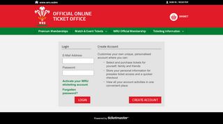 
                            12. Login | WRU tickets | Principality Stadium ticket office - Sport