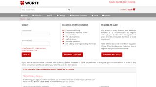 
                            6. Login | Wurth USA