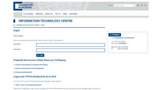 
                            1. Login - Würzburg - Rechenzentrum - Universität Würzburg