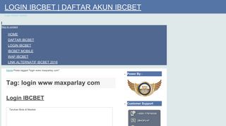 
                            12. login www maxparlay com | LOGIN IBCBET | DAFTAR AKUN IBCBET