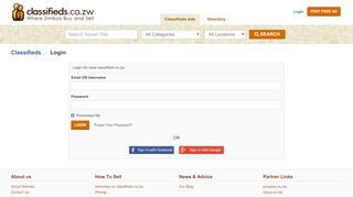 
                            1. Login | www.classifieds.co.zw