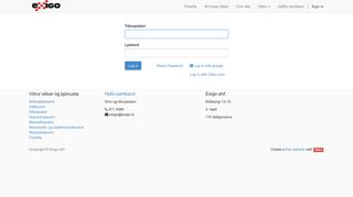 
                            6. Login | www.exigo.is