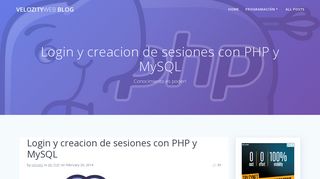 
                            6. Login y creacion de sesiones con PHP y MySQL - VelozityWeb.com