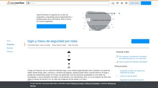 
                            11. login y menu de seguridad por roles - Stack Overflow en español