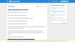 
                            7. Login y password en access - Microsoft Access - Todoexpertos.com