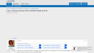 
                            6. Login y Password Router WiFi HUAWEI HG520 de ETB | Laneros.com