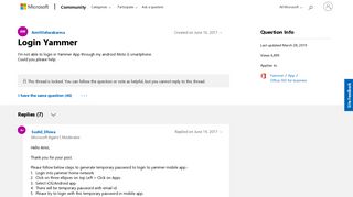 
                            5. Login Yammer - Microsoft Community