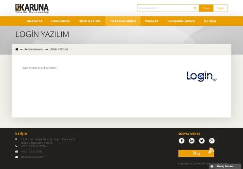 
                            12. LOGİN YAZILIM - Referanslar - KARUNA Yönetim Danışmanlığı