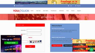 
                            2. Login - Youclick