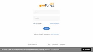 
                            1. Login YouTunez Kundenkonto - YouTunez.com