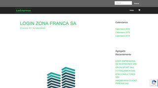 
                            5. LOGIN ZONA FRANCA SA - Las Empresas
