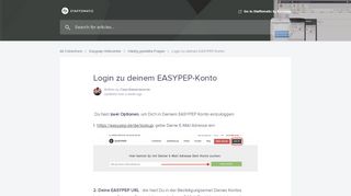 
                            4. Login zu deinem EASYPEP-Konto | Staffomatic Help Center