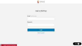 
                            6. Login zu MyAltruja