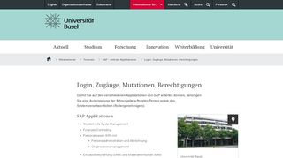 
                            8. Login, Zugänge, Mutationen, Berechtigungen | Universität Basel