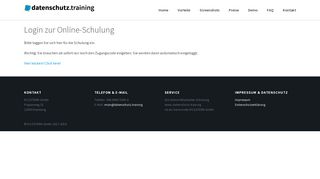 
                            1. Login zum Datenschutz-Training - Online Schulung