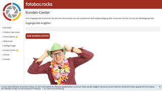 
                            1. Login zum Kunden-Center - Fotobox.rocks