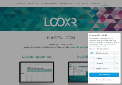 
                            4. Login zum LOOXR Portal - LOOXR