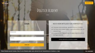 
                            1. Login zum Mitgliederbereich | Dogtisch Academy