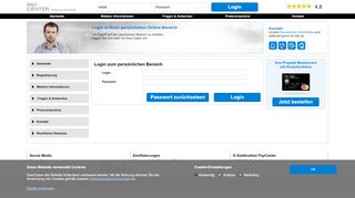 
                            3. Login zum persönlichen Bereich - FAL-Card