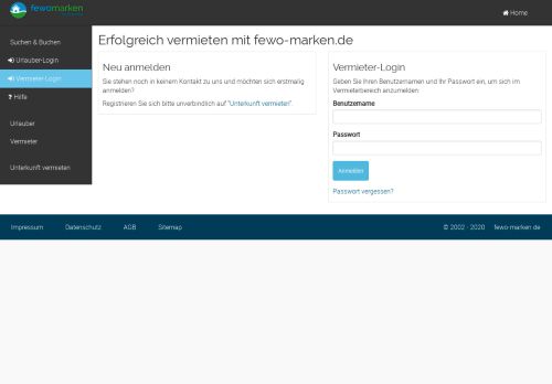 
                            12. Login zum Vermieterbereich | fewo-marken