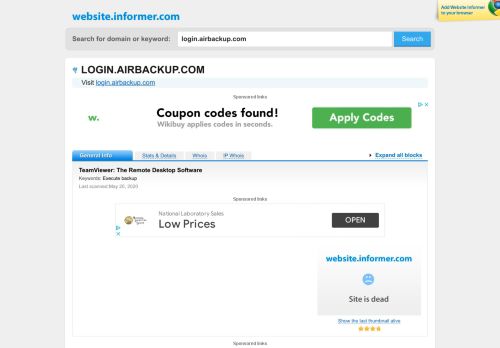 
                            6. login.airbackup.com at WI. airbackup / Login - Website Informer