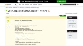 
                            9. Login.aspx and Default,aspx not working | The ASP.NET ...