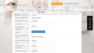 
                            6. Login/Create Account | Tile Warehouse