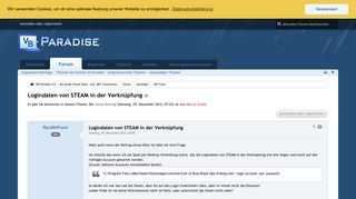 
                            2. Logindaten von STEAM in der Verknüpfung - Off-Topic - VB-Paradise ...