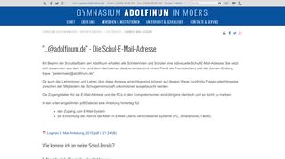 
                            1. Logineo E-Mail Account - Gymnasium Adolfinum Moers