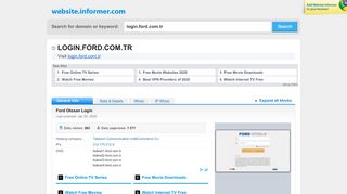 
                            10. login.ford.com.tr at WI. Ford Otosan Login - Website Informer