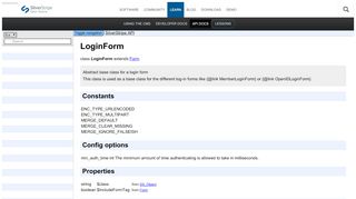 
                            5. LoginForm | SilverStripe API