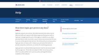 
                            3. login.gov | How does login.gov protect my data?