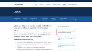 
                            1. login.gov | ¿Por qué no puedo iniciar sesión en SAM.gov con mi ...