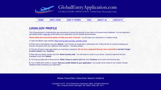 
                            6. LOGIN.GOV PROFILE | GlobalEntryApplication.com