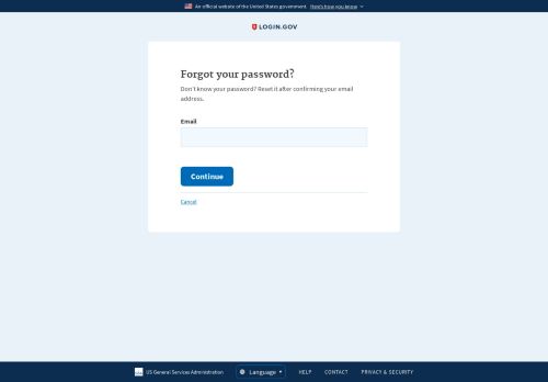 
                            10. login.gov - Reset the password for your account